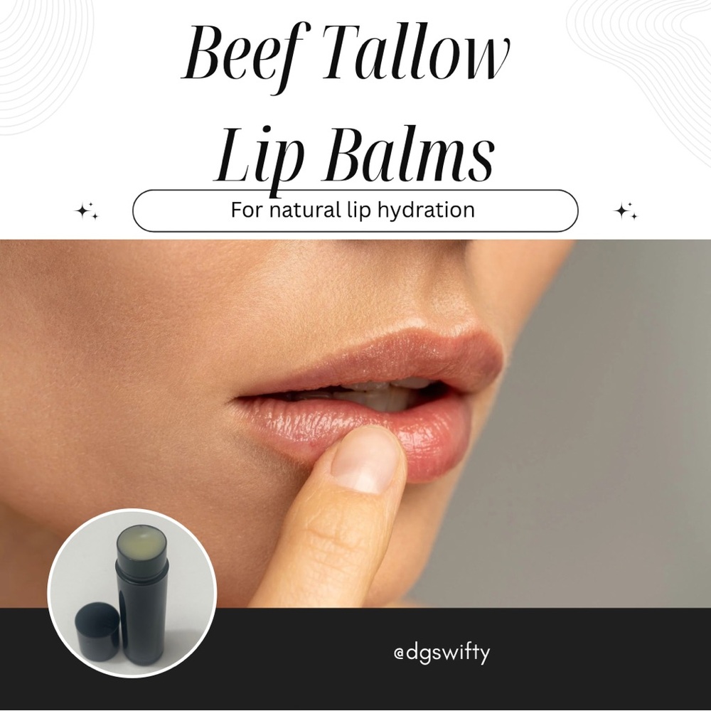Tallow Lip Balm- Hand Crafted pack of 3